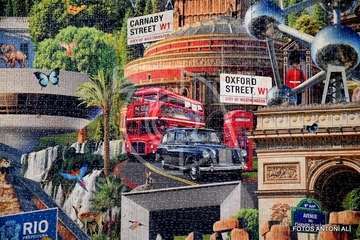 Presentanción en la sede del colectivo vecinal de Jiámar del puzzle más grande del mundo, montado por Tomás Torres/Antonio Alí.